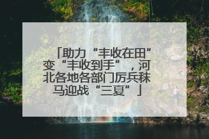 助力“丰收在田”变“丰收到手”，河北各地各部门厉兵秣马迎战“三夏”
