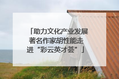 助力文化产业发展 著名作家胡性能走进“彩云英才荟”