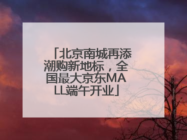 北京南城再添潮购新地标，全国最大京东MALL端午开业