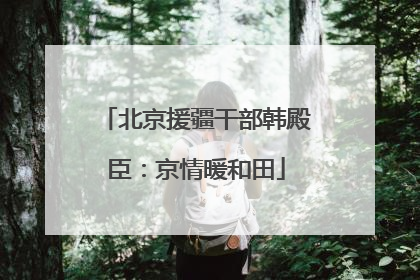 北京援疆干部韩殿臣：京情暖和田