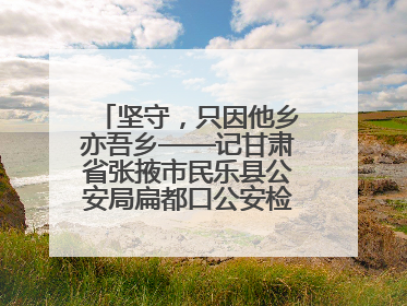 坚守，只因他乡亦吾乡——记甘肃省张掖市民乐县公安局扁都口公安检查站民警黄启元