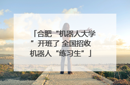 合肥“机器人大学”开班了 全国招收机器人“练习生”