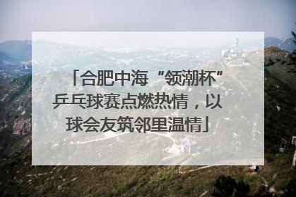 合肥中海“领潮杯”乒乓球赛点燃热情，以球会友筑邻里温情
