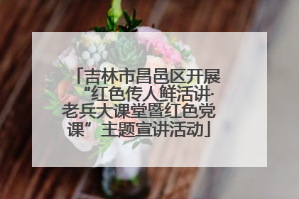 吉林市昌邑区开展“红色传人鲜活讲·老兵大课堂暨红色党课”主题宣讲活动
