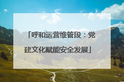 呼和运营维管段：党建文化赋能安全发展