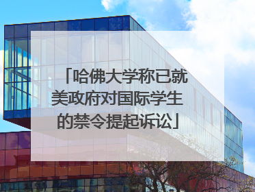 哈佛大学称已就美政府对国际学生的禁令提起诉讼