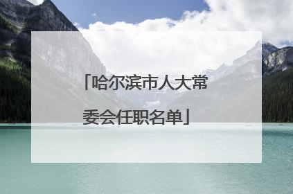 哈尔滨市人大常委会任职名单