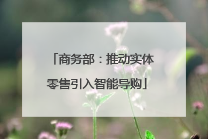 商务部：推动实体零售引入智能导购