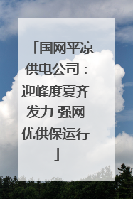 国网平凉供电公司：迎峰度夏齐发力 强网优供保运行