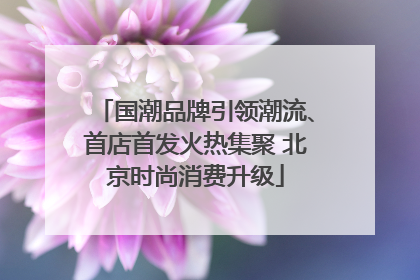 国潮品牌引领潮流、首店首发火热集聚 北京时尚消费升级