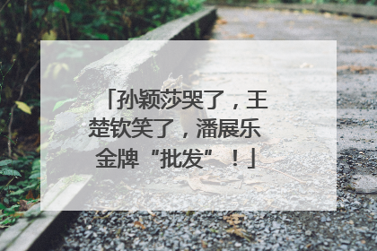 孙颖莎哭了，王楚钦笑了，潘展乐金牌“批发”！