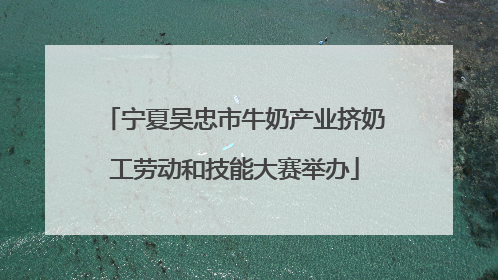 宁夏吴忠市牛奶产业挤奶工劳动和技能大赛举办
