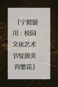 宁夏银川：校园文化艺术节绽放美育繁花