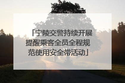 宁陵交警持续开展提醒乘客全员全程规范使用安全带活动