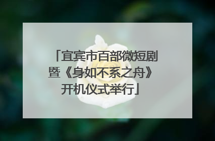 宜宾市百部微短剧暨《身如不系之舟》开机仪式举行