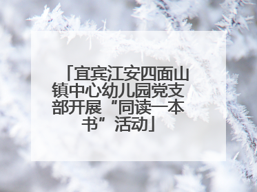 宜宾江安四面山镇中心幼儿园党支部开展“同读一本书”活动