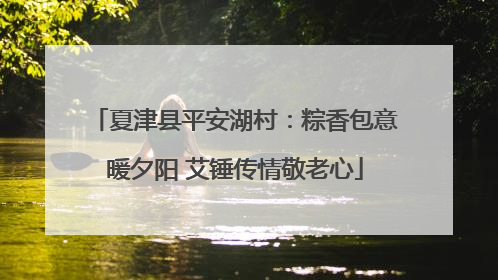夏津县平安湖村：粽香包意暖夕阳 艾锤传情敬老心