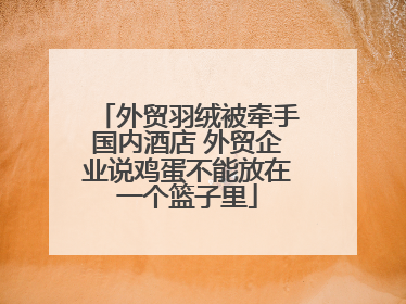 外贸羽绒被牵手国内酒店 外贸企业说鸡蛋不能放在一个篮子里