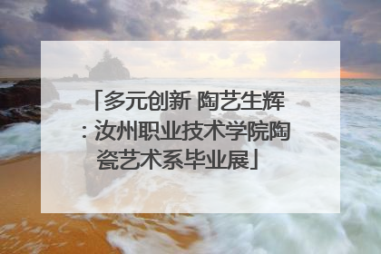 多元创新 陶艺生辉：汝州职业技术学院陶瓷艺术系毕业展