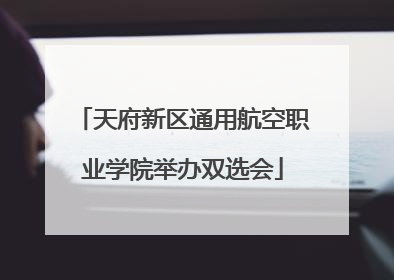 天府新区通用航空职业学院举办双选会