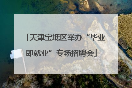 天津宝坻区举办“毕业即就业”专场招聘会