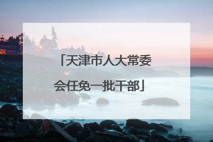天津市人大常委会任免一批干部
