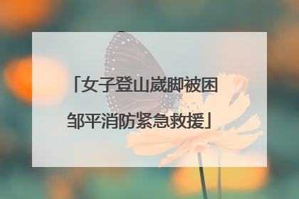 女子登山崴脚被困 邹平消防紧急救援
