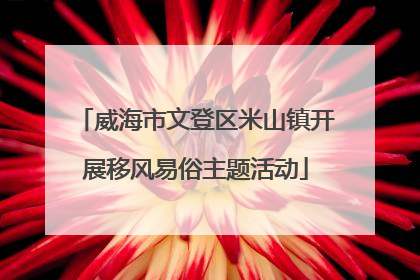 威海市文登区米山镇开展移风易俗主题活动