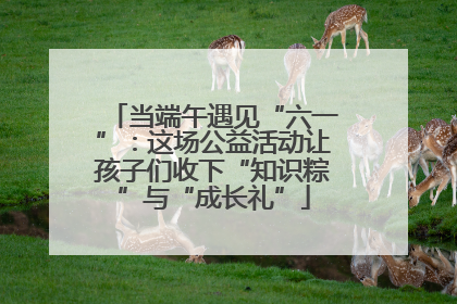 当端午遇见“六一”：这场公益活动让孩子们收下“知识粽”与“成长礼”
