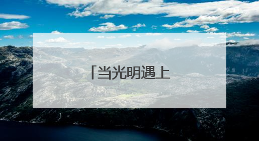 当光明遇上蚂蚁……