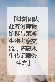 微刻团队赴齐河博物馆群与泉溪生物考察交流，拓展永生传记服务生态