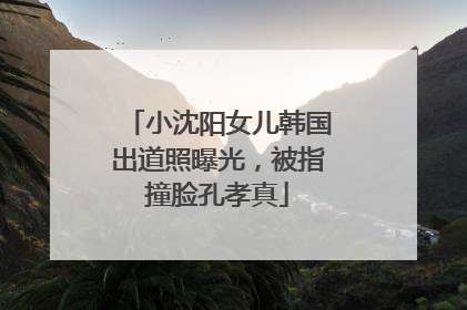 小沈阳女儿韩国出道照曝光，被指撞脸孔孝真