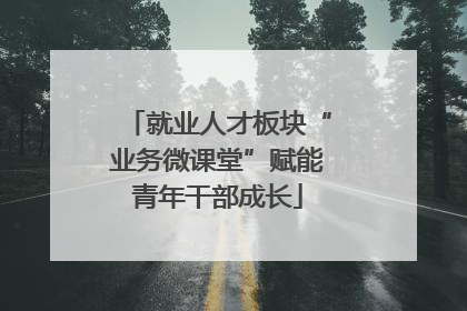 就业人才板块“业务微课堂”赋能青年干部成长