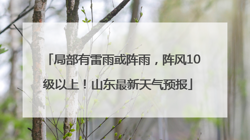 局部有雷雨或阵雨，阵风10级以上！山东最新天气预报