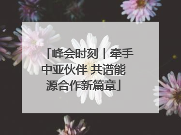 峰会时刻丨牵手中亚伙伴 共谱能源合作新篇章