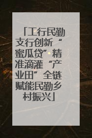 工行民勤支行创新“蜜瓜贷”精准滴灌“产业田”全链赋能民勤乡村振兴