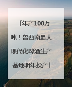 年产100万吨！鲁西南最大现代化啤酒生产基地明年投产
