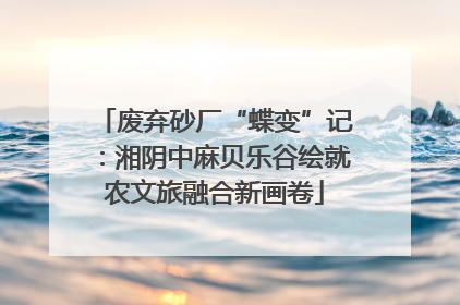 废弃砂厂“蝶变”记：湘阴中麻贝乐谷绘就农文旅融合新画卷