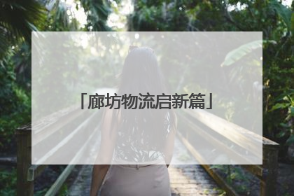 廊坊物流启新篇
