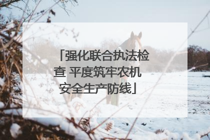 强化联合执法检查 平度筑牢农机安全生产防线