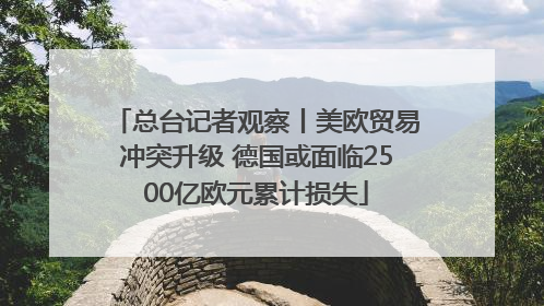 总台记者观察丨美欧贸易冲突升级 德国或面临2500亿欧元累计损失