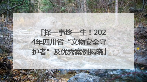 择一事终一生！2024年四川省“文物安全守护者”及优秀案例揭晓