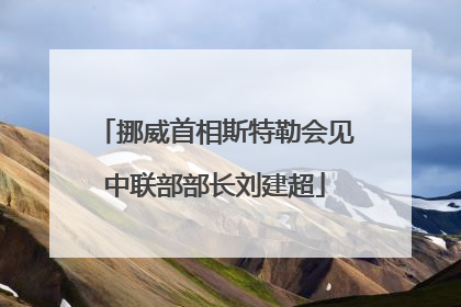挪威首相斯特勒会见中联部部长刘建超