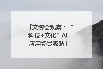 文博会观察：“科技+文化”AI应用场景吸睛