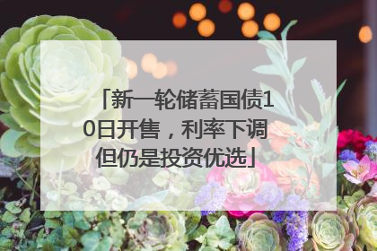 新一轮储蓄国债10日开售，利率下调但仍是投资优选