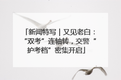 新闻特写｜又见老白：“双考”连轴转，交警“护考档”密集开启