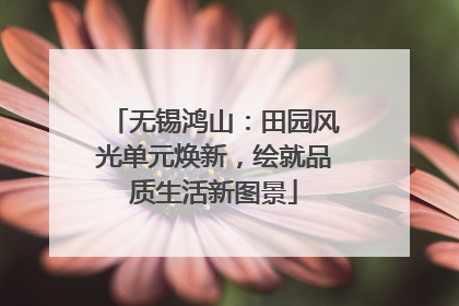 无锡鸿山：田园风光单元焕新，绘就品质生活新图景