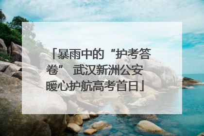 暴雨中的“护考答卷” 武汉新洲公安暖心护航高考首日
