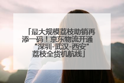 最大规模荔枝助销再添一码！京东物流开通“深圳-武汉-西安” 荔枝全货机航线