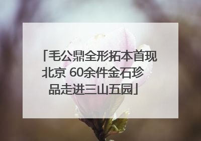 毛公鼎全形拓本首现北京 60余件金石珍品走进三山五园